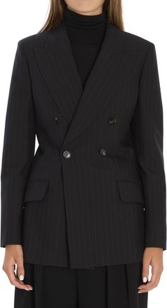 Gucci Black Stripes Notched Lapel Blazer