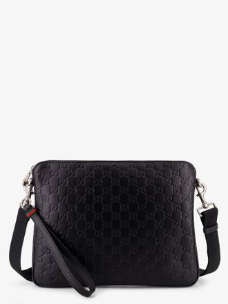 Gucci Borsa a tracolla GG Emblem in pelle con motivo GG in rilievo - GUCCI - gender_Man
