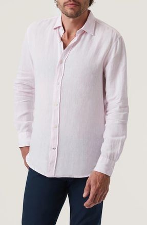 34 Heritage Linen Chambray Button-Up Shirt in Pink at Nordstrom, Size Xxx-Large