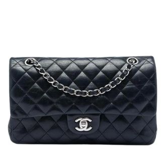 Chanel Pre-owned Double Flap Shoulder Bag - Dames - Pre-owned - Zwart - Maat: ONE Size Leer