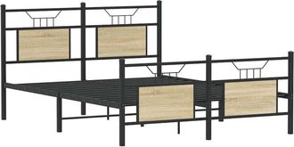 vidaXL Vidaxl - Estructura De Cama Sin Colch&oacute;n Madera Roble Sonoma 137x190 Cm