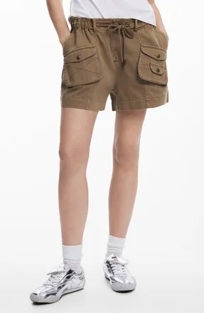 Desigual Cotton Cargo Shorts in Green at Nordstrom, Size X-Large