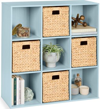 Best Choice Products 9-Cube Bookshelf, 13.5in Display Storage System, Organizer w/ Removable Back Panels