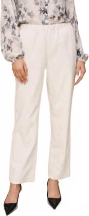 Bella Dahl Pull-On Elastic Waist Trouser In Winter White