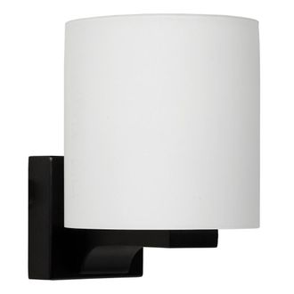 Lucide Aplique de ba&ntilde;o en vidrio negro y blanco 14cm