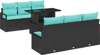 vidaXL Conjunto De Sof&aacute; De Jard&iacute;n 7 Uds. 6-n&uacute;mero De Plazas Vidaxl