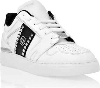 Philipp Plein Low-Top Sneakers Unisex in White/black at Nordstrom, Size 46