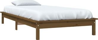 vidaXL Estructura De Cama Individual Madera Pino Marr&oacute;n Miel 90x190 Cm Vidaxl