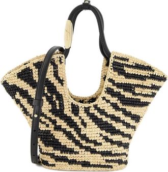 Zimmermann Tote Bags, female, Beige, Size: ONE SIZE Beige Zebra Motif Handbag