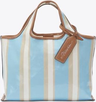 3.1 Phillip Lim Dual Stripe Mini Market Tote in Blue-Pink Multi at Nordstrom