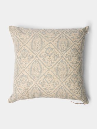 Chamois Block-Printed Linen Cushions - 19.5in/50cm (Set of 2)