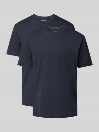 Daniel Hechter T-Shirt-Set mit Logo-Stitching in Marine, Größe XXL