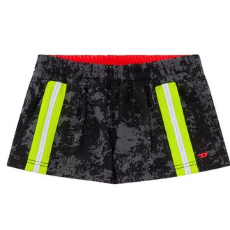 Diesel Womens/Ladies Lillian Cloud Print Mini Shorts (Grey/Black) - Size Medium