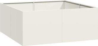 vidaXL Jardinera acero blanco 100x100x40 cm Vidaxl