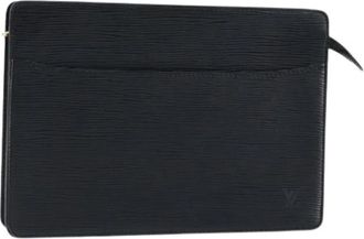Louis Vuitton Pre-owned Vintage Leren Clutch - Dames - Vintage Clutch - Zwart - ONE Size - Leer - Vintage