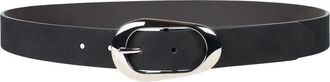 Linea Pelle Elongated Oval Buckle Belt in Black at Nordstrom Rack, Size X-Large