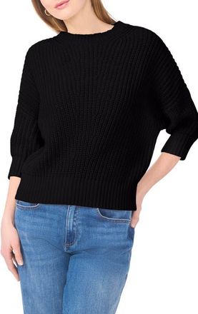 Vince Camuto Crewneck Sweater in Rich Black at Nordstrom, Size Xx-Large