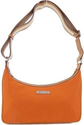 Gucci Pre-owned Shoulder Bags, female, Orange, Size: ONE SIZE Pre-owned Canvas gucci-bags