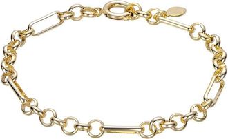 Rachel Glauber 14K Plated Link Chain Bracelet