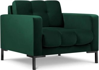 BLOOMINGLOFT Designsessel Mamaia mit Samtbezug - Smaragdgrün