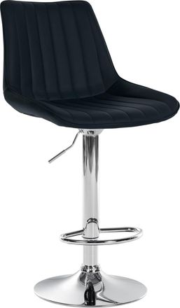 Clp Taburete de bar regulable y giratorio en Simil cuero Negro