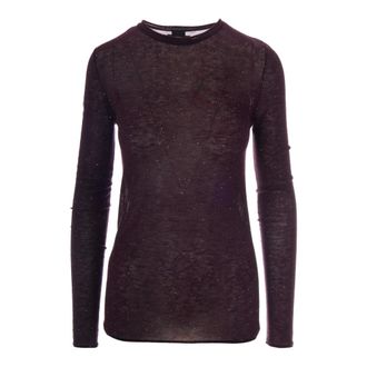 Pinko Round-neck Knitwear - female - PINKO - Round-neck Knitwear - Purple - XS - Knitwear