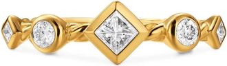 David Yurman Anello Petite Modern Renaissance in oro giallo 18kt con diamanti