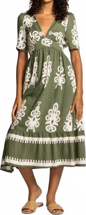 Pink Martini Bellingham Midi Dress In Green