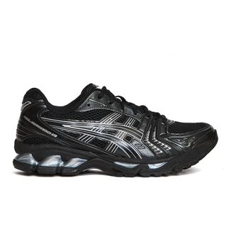 Asics Asics, Sneakers, male, Black, Size: 6 US Breathable Mesh Sneakers with Leather Accents