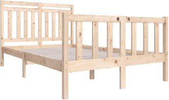 vidaXL Estructura Cama Doble Peque&ntilde;a Madera Maciza 135x190 Cm Vidaxl