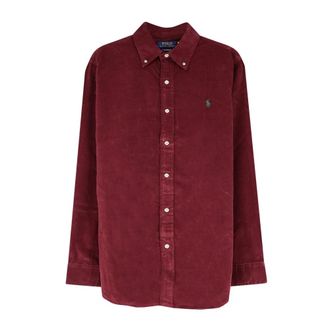 Polo Ralph Lauren Custom Fit Katoenen Oxford Shirt - Heren - Casual Overhemden - Rood - L - Katoen - Overhemden