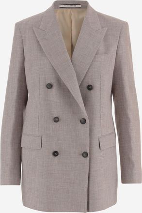 Tagliatore Zweireihige Jacke aus Leinen und Baumwolle