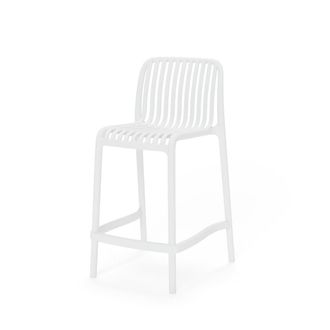Koketto Home Taburete bajo polipropileno blanco, in & out