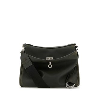 Balenciaga Dark Green Leather Small Rodeo Messenger Crossbody Bag