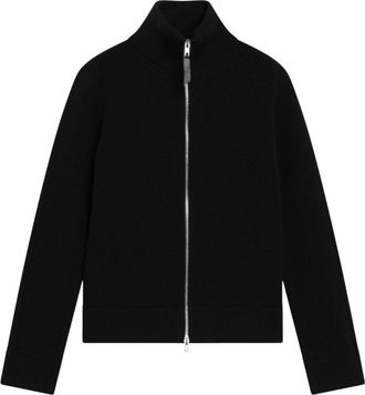 Maison Margiela Truien & Vesten, Dames, Zwart, S, Katoen, Camionneur Zipped Cardigan