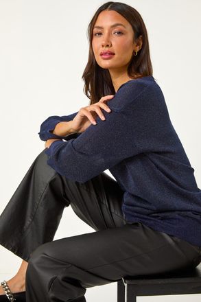 Roman Relaxed Sparkly Knit Jumper