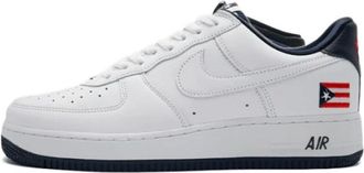 Nike Fitness, Heren, Wit, 42 EU, Leer, Air Force 1 Low Retro Puerto Rico