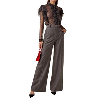 Philosophy di Lorenzo Serafini Philiosophy di Lorenzo Serafini Metallic Ruffled Woven Blouse Size XXS