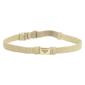 Prada Belts, female, Beige, Size: 80 CM Raffia Belt