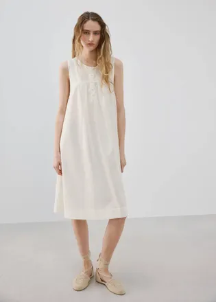 Mango Camicia da notte cotone dettaglio ricamo bianco avorio - Donna - S - MANGO