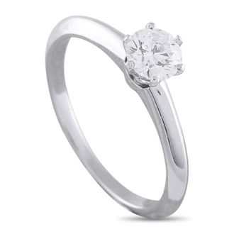 Tiffany & Co. Pre-Owned Tiffany Co. Platinum 0.38ct Diamond Solitaire Ring TI02 040926