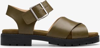 Clarks Orinoco Cross Dark Olive Lea Sandalen