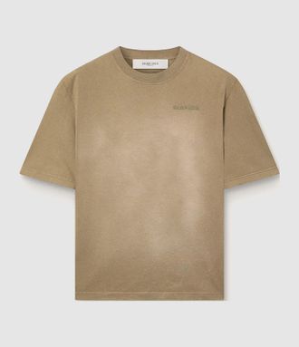 Golden Goose T-Shirt Journey Bleached Washed Beige