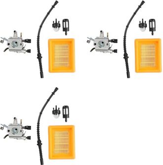 OEM 3 Carburadores Adecuados Como Repuestos Para Desbrozadora De L&iacute;nea Fina Fs400 Fs450 Fs480 4128 120 0602 Filtro De Aire