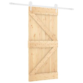 vidaXL Puerta Corredera Natural Y Blanco 90 X 210 Cm Vidaxl