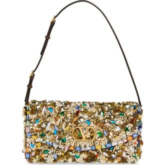 Valentino Garavani Vain Embellished Shoulder Bag in Multi Silver at Nordstrom