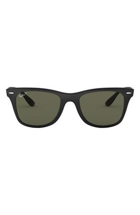 Ray-Ban 52mm Polarized Rectangular Sunglasses in Polarized Green at Nordstrom