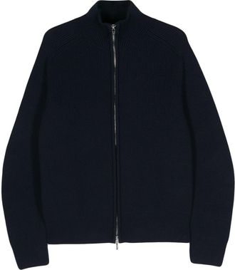 Jacquemus Le Cardigan Zipp&eacute; knitted jacket - men - Polyamide/Merino - M - Blue