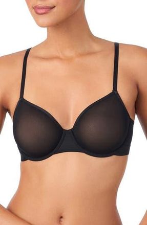 DKNY Logo Mesh Unlined Underwire Bra in Black at Nordstrom Rack, Size 30B