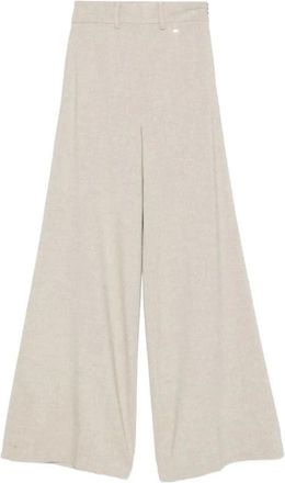 Herno Stretch broek - Dames - Wijde Broeken - Beige - XS - Broeken